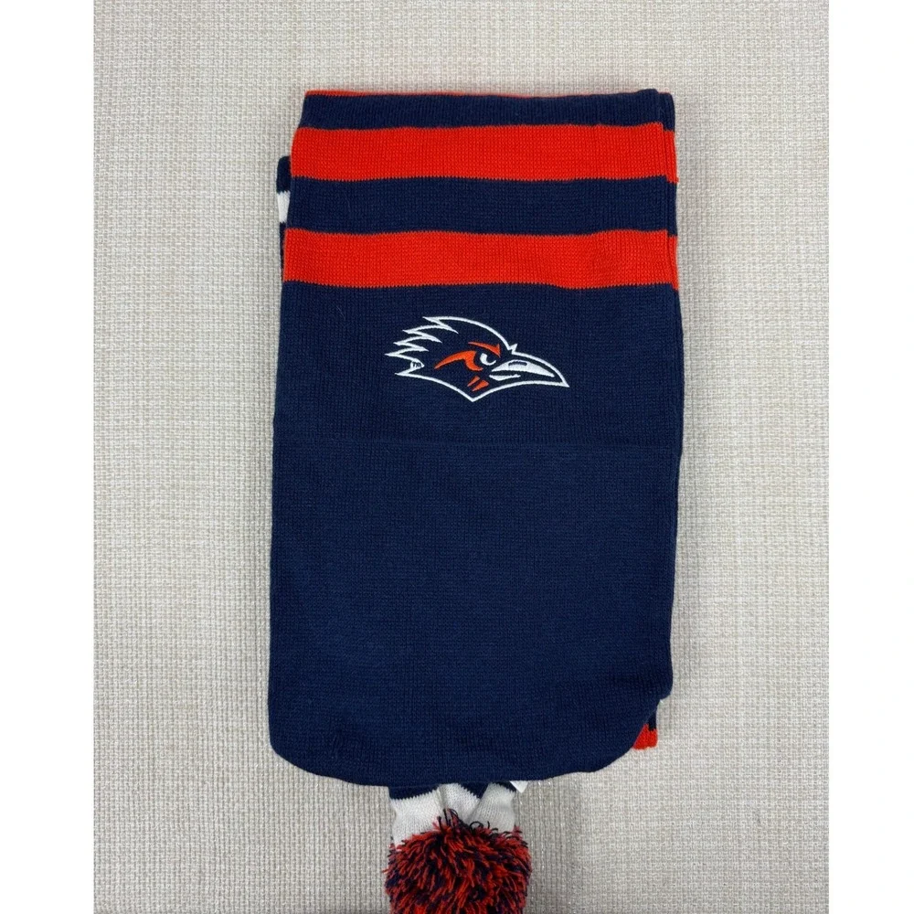 Forever Collectibles Scarf UTSA Roadrunners Navy Blue Orange‎ Striped
